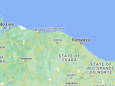 Map showing location of Sobral (-3.68611, -40.34972)