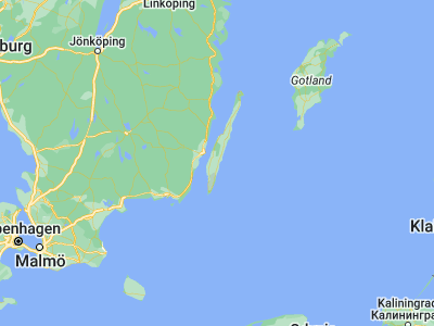 Map showing location of Södra Sandby (56.56667, 16.61667)