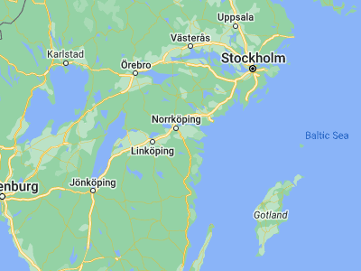 Map showing location of Söderköping (58.48057, 16.32221)
