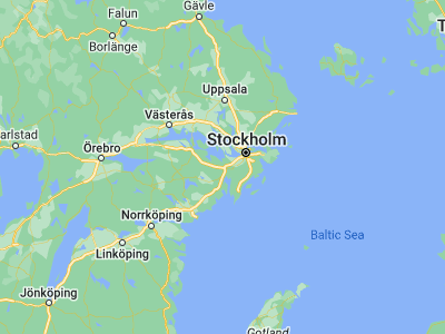Map showing location of Södertälje (59.19554, 17.62525)
