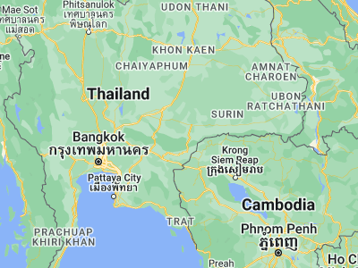 Map showing location of Soeng Sang (14.42642, 102.46058)