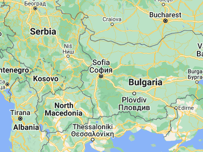 Map showing location of Sofia (42.69751, 23.32415)