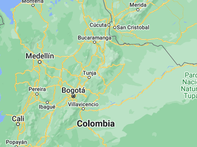 Map showing location of Sogamoso (5.71434, -72.93391)
