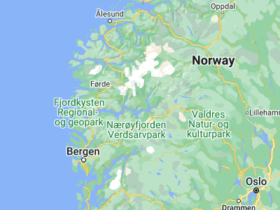 Map showing location of Sogndal (61.22829, 7.10026)