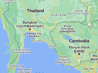 Map showing location of Soi Dao (13.12894, 102.21402)