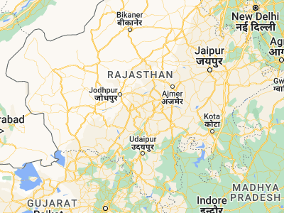 Map showing location of Sojat (25.92493, 73.66633)