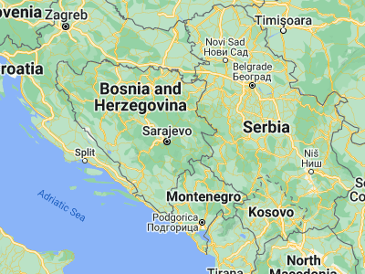 Map showing location of Sokolac (43.93817, 18.80079)