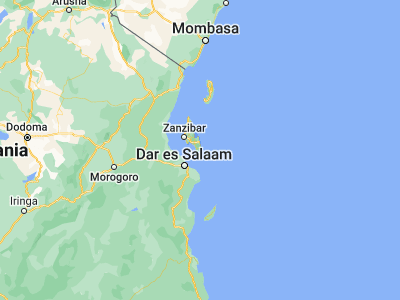 Map showing location of Sokoni (-6.43333, 39.55)
