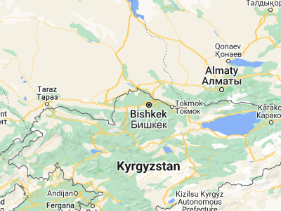 Map showing location of Sokuluk (42.85401, 74.30257)