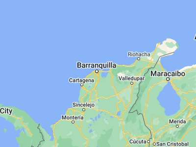 Map showing location of Soledad (10.91843, -74.76459)