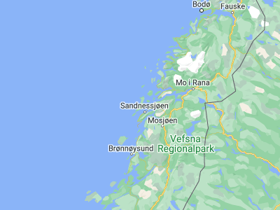 Map showing location of Solfjellsjyen (66.10799, 12.49046)