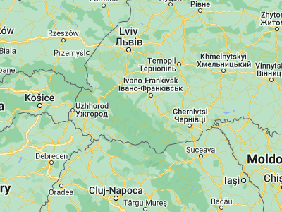 Map showing location of Solotvyn (48.70212, 24.42212)