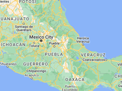 Map showing location of Soltepec (19.11667, -97.7)