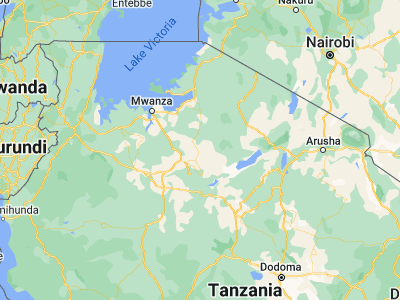 Map showing location of Somanda (-3.36667, 33.95)