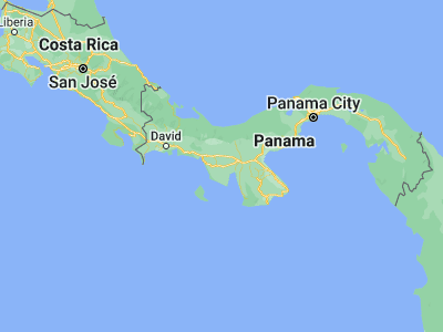 Map showing location of Soná (8.01667, -81.31667)