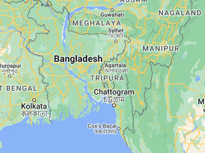 Map showing location of Sonāmura (23.47547, 91.2659)