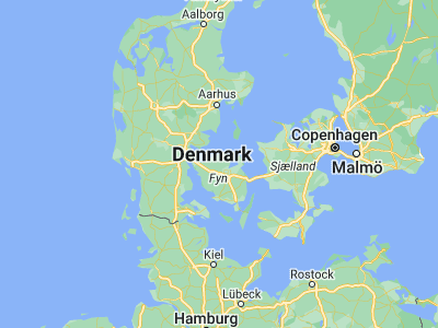 Map showing location of Søndersø (55.48526, 10.2554)