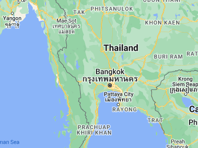 Map showing location of Song Phi Nong (14.22408, 100.02094)