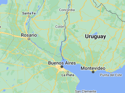 Map showing location of Soriano (-33.4, -58.31667)