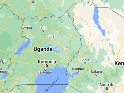 Map showing location of Soroti (1.71464, 33.61113)