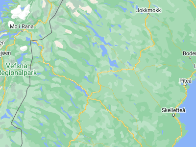 Map showing location of Sorsele (65.53484, 17.53702)