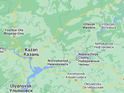 Map showing location of Sosnovka (56.25496, 51.28419)