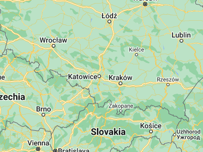 Map showing location of Sosnowiec (50.28682, 19.10385)