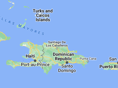Map showing location of Sosúa (19.76667, -70.51667)