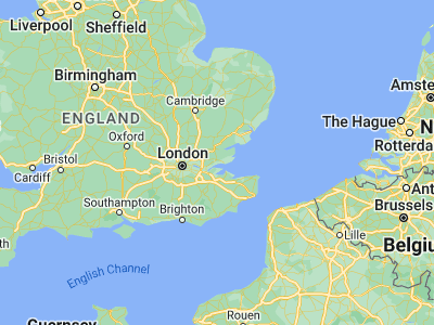 Map showing location of South Benfleet (51.55295, 0.55962)