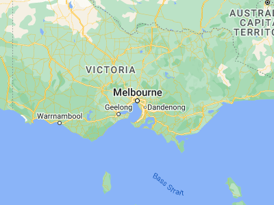 Map showing location of South Melbourne (-37.83333, 144.96667)