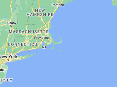 Map showing location of South Yarmouth (41.66678, -70.18474)