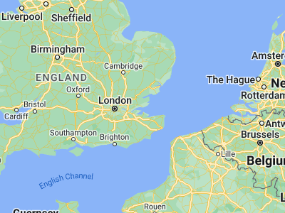 Map showing location of Southend-on-Sea (51.53782, 0.71433)