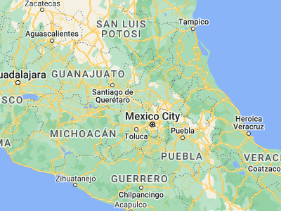 Map showing location of Soyaniquilpan (19.98333, -99.5)