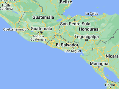 Map showing location of Soyapango (13.73472, -89.15139)