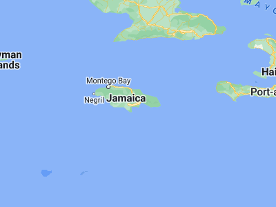 Map showing location of Spanish Town (17.99107, -76.95742)