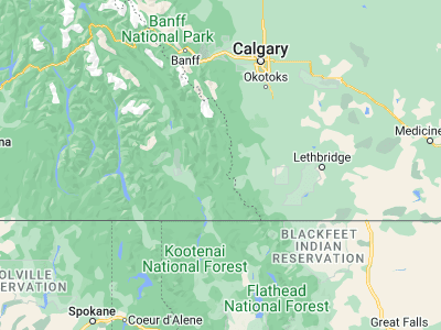 Map showing location of Sparwood (49.73332, -114.88532)