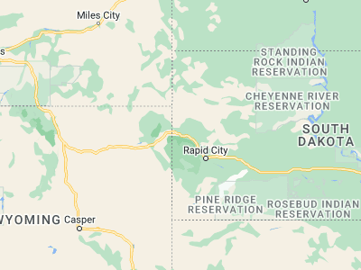 Map showing location of Spearfish (44.49082, -103.85937)