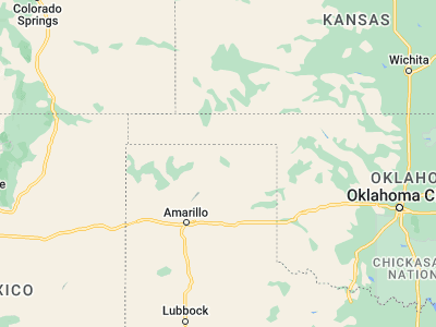 Map showing location of Spearman (36.19837, -101.19238)