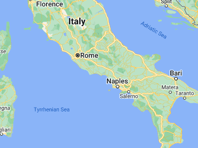 Map showing location of Sperlonga (41.25897, 13.43302)
