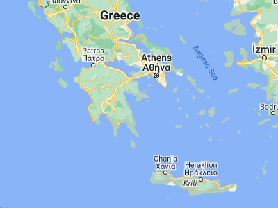 Map showing location of Spétses (37.26191, 23.15943)