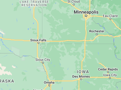Map showing location of Spirit Lake (43.42218, -95.10222)