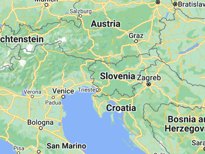 Map showing location of Spodnja Idrija (46.03194, 14.02722)