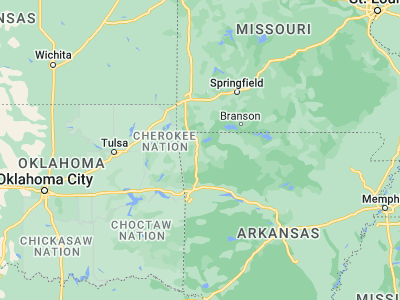 Map showing location of Springdale (36.18674, -94.12881)