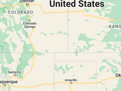 Map showing location of Springfield (37.40835, -102.61436)