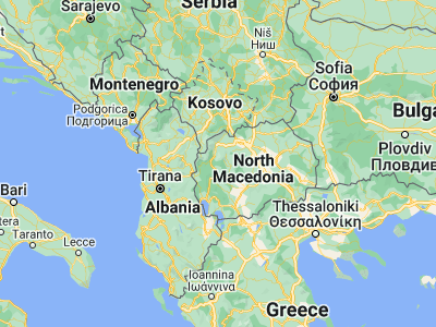 Map showing location of Srbinovo (41.70583, 20.96028)