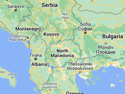 Map showing location of Sredno Konjari (41.95778, 21.715)