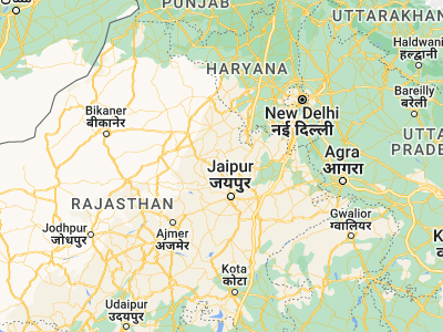 Map showing location of Sri Mādhopur (27.46599, 75.59736)