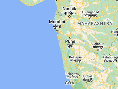 Map showing location of Srīvardhan (18.03333, 73.01667)