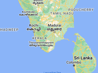 Map showing location of Srivilliputhur (9.51272, 77.63369)