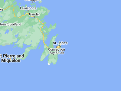 Map showing location of St. John's (47.56494, -52.70931)